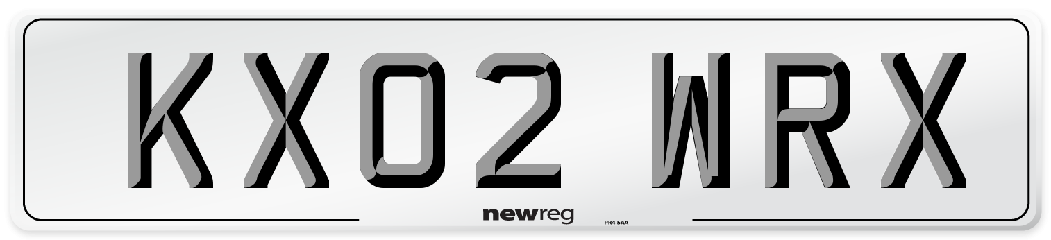 KX02 WRX Number Plate from New Reg